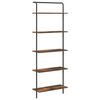vidaXL &Eacute;tag&egrave;re 5 niveaux 60 x 24 x 168 cm Bois d'ing&eacute;nierie Ch&ecirc;ne fum&eacute;