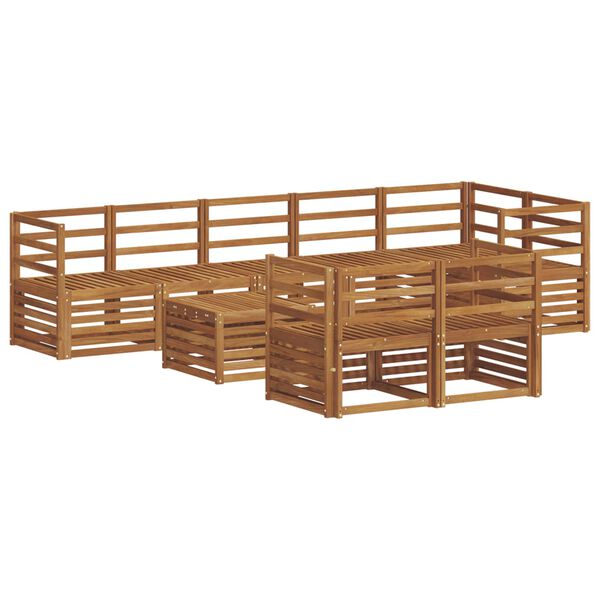 vidaXL Ensembles de canap&eacute;s 9 pcs Naturel Bois d'Acacia Massif