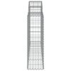 vidaXL Paniers &agrave; gabions arqu&eacute;s 18 pcs 200x30x100/120 cm Fer galvanis&eacute;