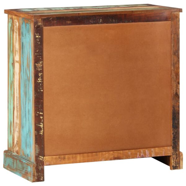 vidaXL Placard vintage avec 2 tiroirs 2 portes Bois massif r&eacute;cup&eacute;r&eacute;