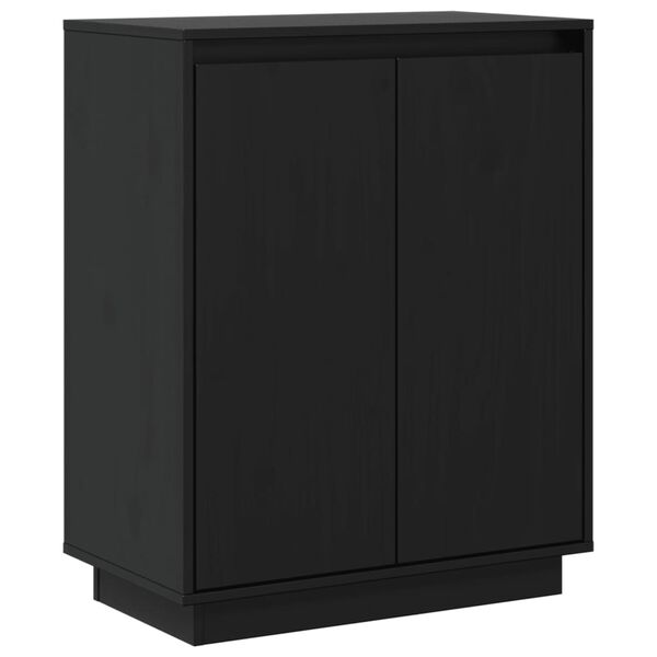 vidaXL Buffet Noir 60x34x75 cm Bois massif de pin