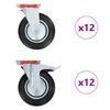 vidaXL 24 pcs Roulettes pivotantes 200 mm