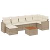 vidaXL Salon de jardin avec coussins 8 pcs beige r&eacute;sine tress&eacute;e