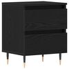 vidaXL Cabinet de chevet Ch&ecirc;ne noir 40 x 35 x 50 cm Bois d'ing&eacute;nierie