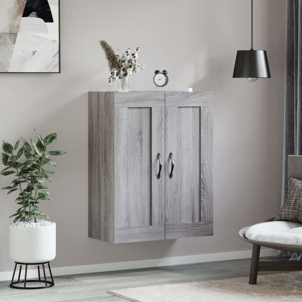 vidaXL Armoire murale sonoma gris 69,5x34x90 cm bois d'ing&eacute;nierie
