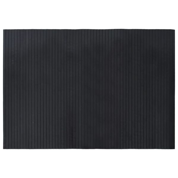 vidaXL Tapis rectangulaire noir 70x100 cm bambou