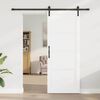 vidaXL Porte coulissante Blanc et Noir 83 x 211 cm Pin massif
