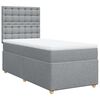 vidaXL Sommier &agrave; lattes de lit avec matelas gris clair 80x200 cm tissu