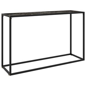 vidaXL Table console Noir 120x35x75 cm Verre tremp&eacute;