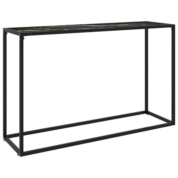 vidaXL Table console Noir 120x35x75 cm Verre tremp&eacute;