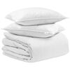 vidaXL Ensemble de Duvet avec oreiller 3 pcs Blanc Plume de canard