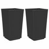 vidaXL Jardini&egrave;res 2 pcs noir 32,5x32,5x57 cm polypropyl&egrave;ne