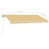 vidaXL Auvent automatique sur pied 400x350 cm Jaune/Blanc