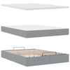 VidaXL Cadre de lit ottoman et matelas gris clair 140x190 cm tissu