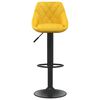 vidaXL Tabouret de bar Jaune moutarde Velours