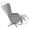 vidaXL Fauteuil inclinable de massage et repose-pieds gris clair tissu