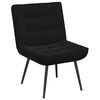 vidaXL Chaise de relaxation avec tabouret Noir Velours