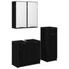 vidaXL Ensemble de mobilier de salle de bain 3 pc Ch&ecirc;ne noir