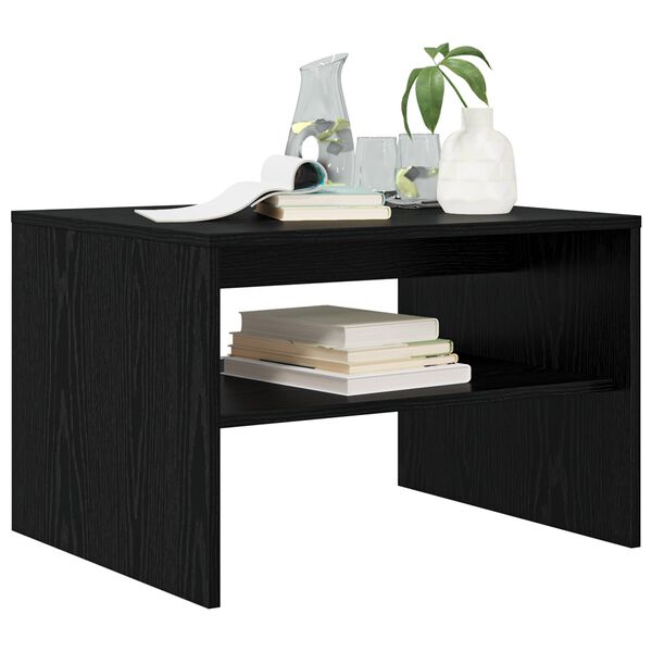 vidaXL Table basse Ch&ecirc;ne noir 60 x 50 x 40 cm Bois d'ing&eacute;nierie