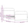 vidaXL Cadre de lit sans matelas 100x200 cm ch&ecirc;ne fum&eacute; bois ing&eacute;nierie