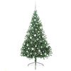 vidaXL Sapin de No&euml;l artificiel pr&eacute;-&eacute;clair&eacute; Vert 180 cm PVC