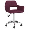 vidaXL Chaises &agrave; manger pivotantes lot de 2 violet tissu
