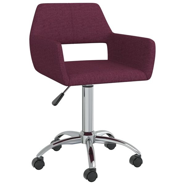 vidaXL Chaises &agrave; manger pivotantes lot de 2 violet tissu