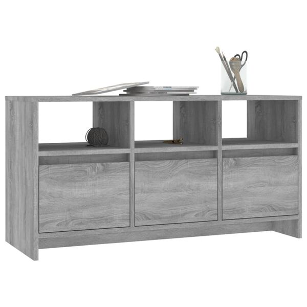 vidaXL Meuble TV Sonoma gris 102x37,5x52,5 cm Bois d'ingénierie