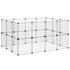 vidaXL Cage animaux de compagnie à 28 panneaux et porte Noir 35x35 cm