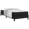 vidaXL Cadre de lit avec matelas Noir 90 x 190 cm tissu