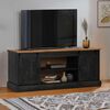 VidaXL Meuble TV HALDEN 2 portes coulissantes noir 150x40x60 cm