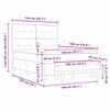 vidaXL Lit &agrave; ressorts avec matelas Gris clair 140 x 190 cm Velours