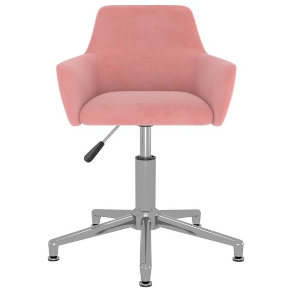 vidaXL Chaise pivotante de salle &agrave; manger Rose Velours