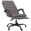 vidaXL Fauteuil de massage inclinable de bureau Gris Similicuir