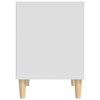 vidaXL Table de chevet Blanc 40x35x50 cm Bois d&rsquo;ing&eacute;nierie