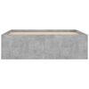 vidaXL Cadre de lit sans matelas gris béton 120x190 cm