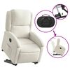 vidaXL Fauteuil inclinable &eacute;lectrique cr&egrave;me velours