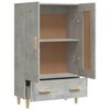 vidaXL Buffet haut Gris béton 70x31x115 cm Bois d'ingénierie