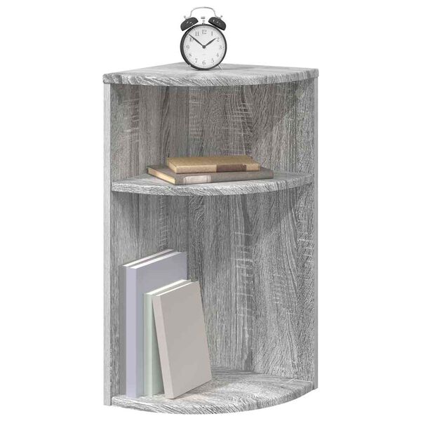 vidaXL Table d'appoint Gris Sonoma 29,6 x 29,6 x 60 cm