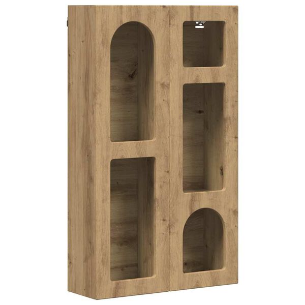 vidaXL Armoire suspendue avec &eacute;tag&egrave;re Ch&ecirc;ne artisanal 59 x 20 x 100 cm