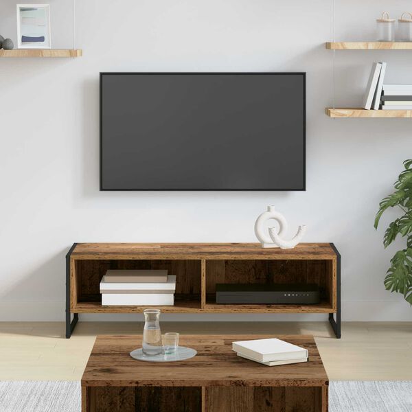 vidaXL Meuble TV Bois Ancien 100 x 36,5 x 30,5 cm Bois d'ing&eacute;nierie