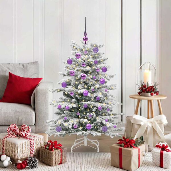 vidaXL Sapin de Noël Artificiel à Branches Articulées Blanc 120 cm
