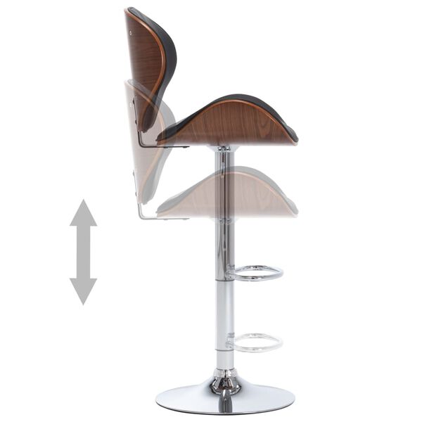 vidaXL Tabouret de bar Noir Similicuir