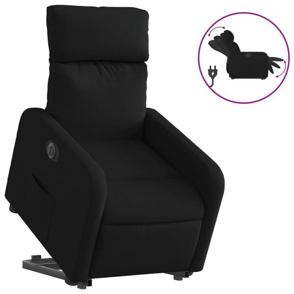 vidaXL Fauteuil inclinable &eacute;lectrique noir tissu