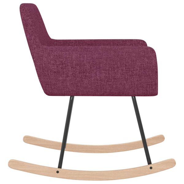 vidaXL Chaise &agrave; bascule Violet Tissu