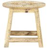 vidaXL Tabouret peint &agrave; la main 38x38x35 cm Bois de manguier solide
