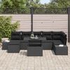 vidaXL Ensemble de canap&eacute; de jardin avec coussin 8 pcs Noir