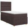 vidaXL Lit boxspring avec matelas Marron fonc&eacute; 90 x 190 cm Tissu