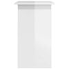 vidaXL Bureau Blanc brillant 80x45x74 cm Bois d’ingénierie