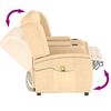 vidaXL Fauteuil de massage inclinable et porte-gobelets 4 places crème
